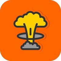 diseño de icono de vector de explosión nuclear