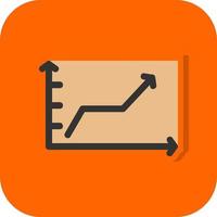 Rising Line Graph Vector Icon Design