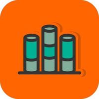 Cylindrical Bars Vector Icon Design