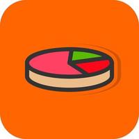 3D Pie Chart Vector Icon Design