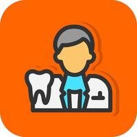 Male Dentist Vector Icon Design