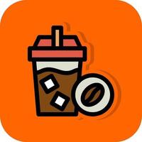 Cold Coffee Vector Icon Design