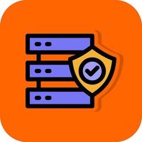 Secured Backup Vector Icon Design