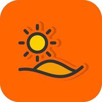 diseño de icono de vector de sol