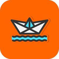 Paper Boat Vector Icon Design