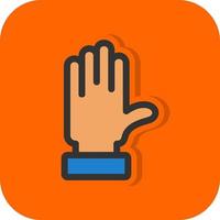 Raise Hand Vector Icon Design