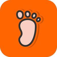 Footprint Vector Icon Design