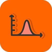 Bell Curve on Graph Vector Icon Design