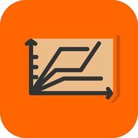 Multiple Line Graph Vector Icon Design