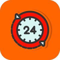 24 Hours Vector Icon Design