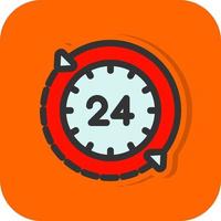 24 Hours Vector Icon Design