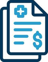 Medical Bill Vector Icon Design