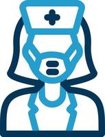 Female Surgeon Vector Icon Design