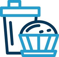 Coffee Muffin Vector Icon Design