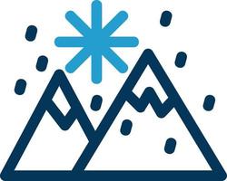 Snow Landscape Vector Icon Design