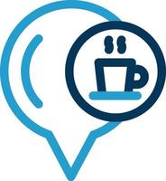 diseño de icono de vector de ubicación de café