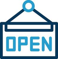 Cafe Open Sign Vector Icon Design