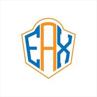 eax resumen monograma proteger logo diseño en blanco antecedentes. eax creativo iniciales letra logo. vector