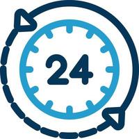 24 Hours Vector Icon Design