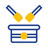 bedug drum icon duotone blue yellow style ramadan illustration vector element and symbol perfect.