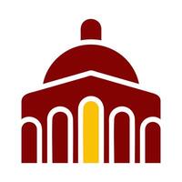 mosque icon duotone red yellow style ramadan illustration vector element and symbol perfect.