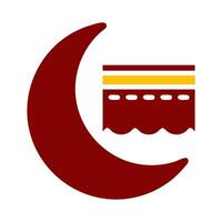 kaaba icon duotone red yellow style ramadan illustration vector element and symbol perfect.