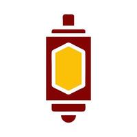 lantern icon duotone red yellow style ramadan illustration vector element and symbol perfect.