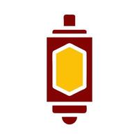 lantern icon duotone red yellow style ramadan illustration vector element and symbol perfect.