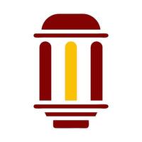 lantern icon duotone red yellow style ramadan illustration vector element and symbol perfect.