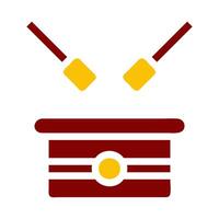 bedug drum icon duotone red yellow style ramadan illustration vector element and symbol perfect.