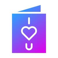 card getting icon solid gradient style valentine illustration vector element and symbol perfect.