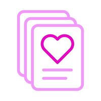 card getting icon duocolor pink style valentine illustration vector element and symbol perfect.