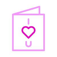 card getting icon duocolor pink style valentine illustration vector element and symbol perfect.