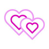 heart icon duocolor pink style valentine illustration vector element and symbol perfect.