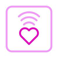 signal icon duocolor pink style valentine illustration vector element and symbol perfect.