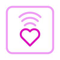 signal icon duocolor pink style valentine illustration vector element and symbol perfect.