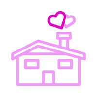 house icon duocolor pink style valentine illustration vector element and symbol perfect.