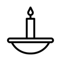 candle icon outline style ramadan illustration vector element and symbol perfect.