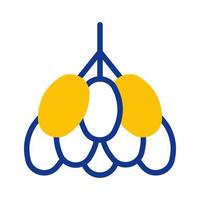 kurma icono duotono azul amarillo estilo Ramadán ilustración vector elemento y símbolo Perfecto.