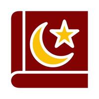 quran icon duotone red yellow style ramadan illustration vector element and symbol perfect.