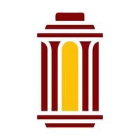 lantern icon duotone red yellow style ramadan illustration vector element and symbol perfect.