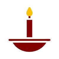 candle icon duotone red yellow style ramadan illustration vector element and symbol perfect.