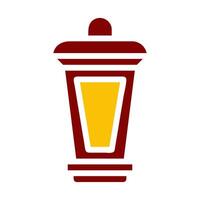 lantern icon duotone red yellow style ramadan illustration vector element and symbol perfect.