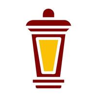 lantern icon duotone red yellow style ramadan illustration vector element and symbol perfect.