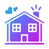 house icon solid gradient style valentine illustration vector element and symbol perfect.