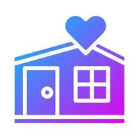 house icon solid gradient style valentine illustration vector element and symbol perfect.