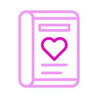 card getting icon duocolor pink style valentine illustration vector element and symbol perfect.
