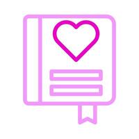 card getting icon duocolor pink style valentine illustration vector element and symbol perfect.