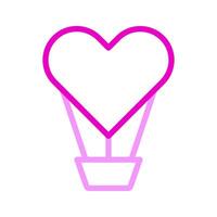 air balloon icon duocolor pink style valentine illustration vector element and symbol perfect.