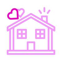 house icon duocolor pink style valentine illustration vector element and symbol perfect.